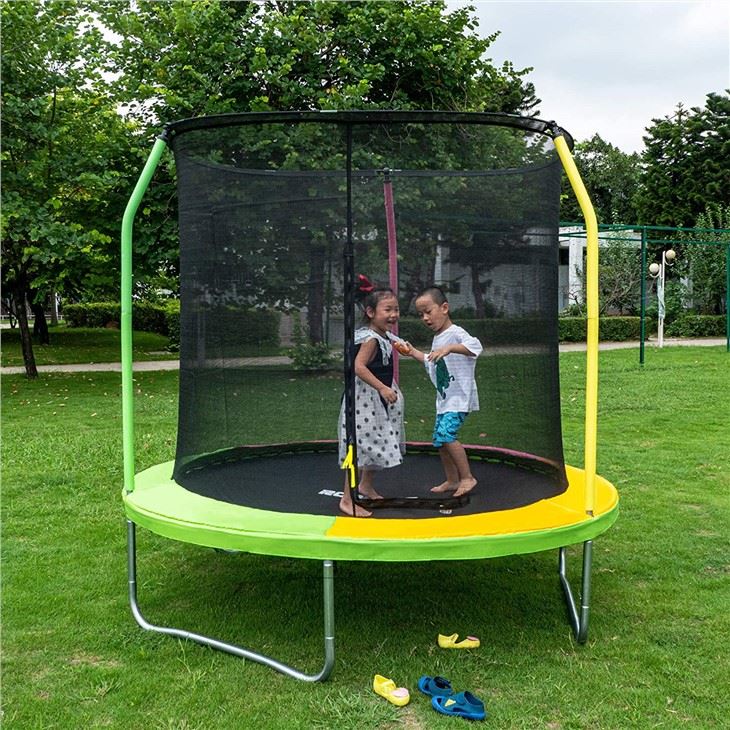 แทรมโพลีนสวน 8FT พร้อมตาข่ายนิรภัย